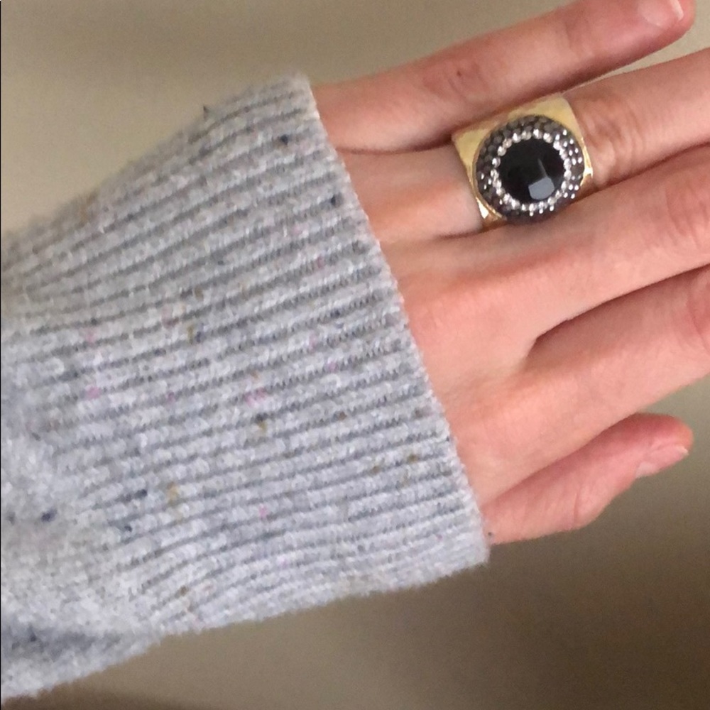 Black Gem Ring - image 1